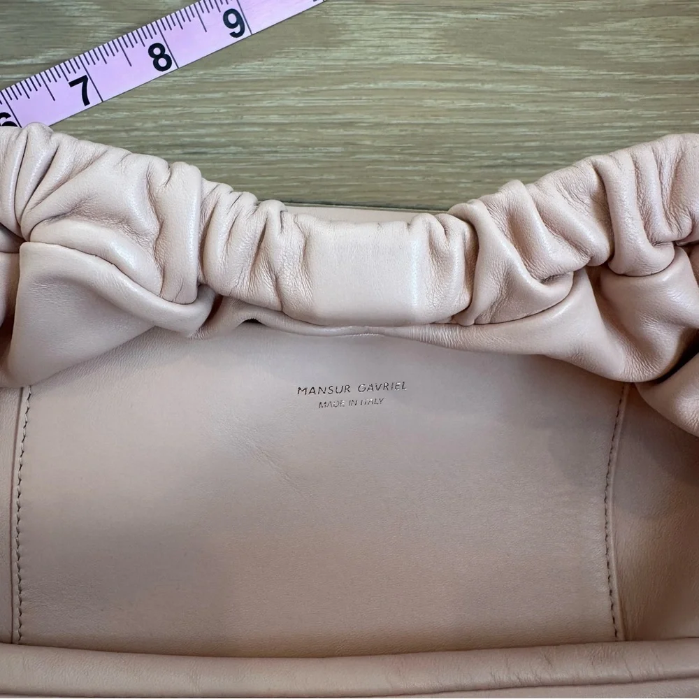 Mansur Gavriel Large Cloud Clutch Purse Puff Pink Italy Italian Leather Bag - Picture 15 of 15